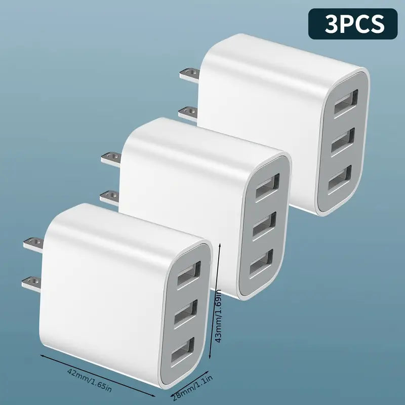 3 Port Quick Charger Plug Adapter