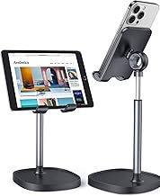 LISEN Cell Phone Stand Adjustable for iPhone Phone Holder for Desk, Office Desk Accessories Computer PC for iPhone Stand Gaming Essentials Fit Otterbox Case Phones Switch Kindle iPad Air Tablet 4-10in