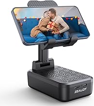 ZEALOT Cell Phone Stand with Wireless Bluetooth Speaker,Phone Holder,Speaker Stand with Anti-Slip Base,Compatible with iPhone/ipad/Samsung Galaxy, Gifts for Women Men