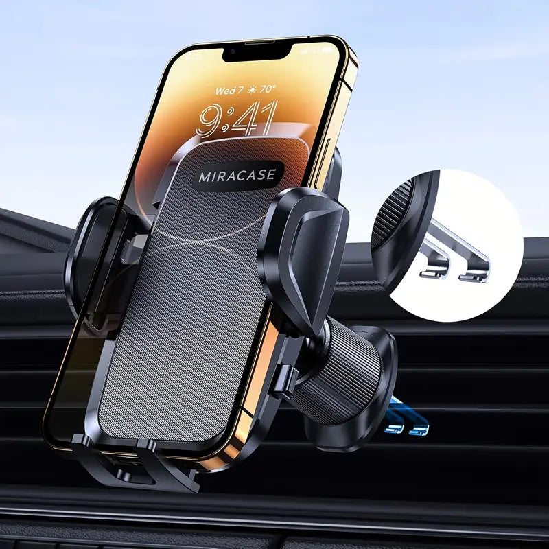 Miracase Double Metal Clip Car Phone Holder