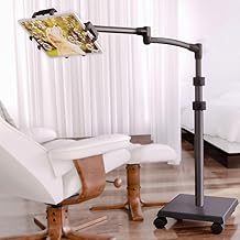 LEVO G2 Deluxe iPad Rolling Floor Stand Cart Kiosk for Residential and Commercial use iPads, iPad Mini, iPad Pro, Galaxy, Nexus, Surface Pro, Fire, and Other Tablets and eReaders Gunmetal Color