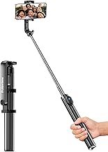 67‘’ Selfie Stick, Extendable Tripod for iPhone with Wireless Remote Control and Phone Holder, iPhone Tripod for Photograph, Video Recording, Compatible with All Cell Phones, Black