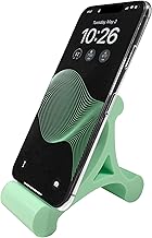 Skalene Phone Stand - 100% Silicone Rubber, Adjustable Phone Holder, Prop, Rest - Desk, Office, Home, Kitchen Accessory (Mint Green)